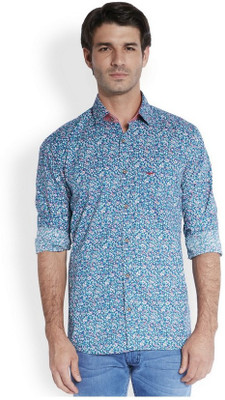 

Park Avenue Men's Printed Casual Dark Blue Shirt