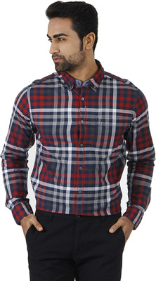 

Indian Terrain Men's Checkered Formal Red, White Shirt