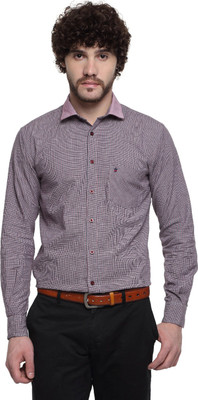 D'Indian Club Men's Houndstooth Casual Multicolor Shirt