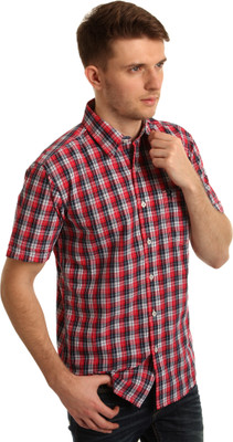 

Wrangler Men's Checkered Casual Red Shirt