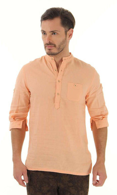 

Jack & Jones Men' Solid Casual Orange Shirt, Peach
