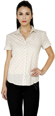 

Vastrasutra Women's Solid Casual Multicolor Shirt, Cream