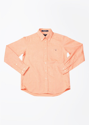 

Gant Boys Self Design Casual Orange Shirt