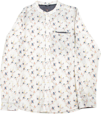 

Allen Solly Junior Boys Printed Casual Multicolor Shirt, Off white