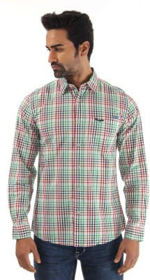 

Wrangler Men's Checkered Casual Green, Red Shirt