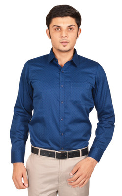 

Kriss Men's Printed Casual Blue Shirt