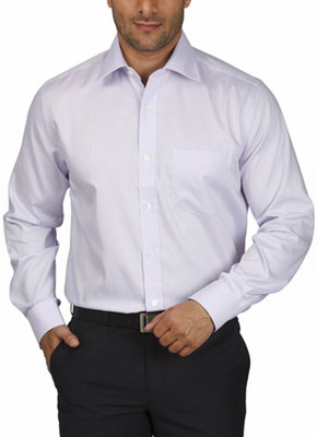 

Park Avenue Men's Checkered Formal Purple Shirt