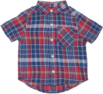 

The Children's Place Boys Checkered Casual Blue Shirt, 071