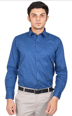 

Kriss Men' Printed Casual Blue Shirt