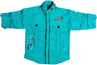 

Bad Boys Boy's Printed Casual Green Shirt