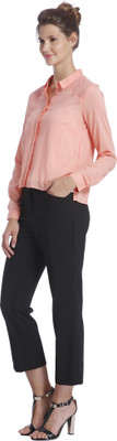 

Only Women's Solid Formal Orange Shirt, Burnt coral