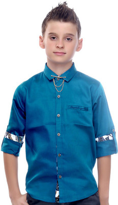 

MashUp Boys Solid Casual Green Shirt, Turquoise green