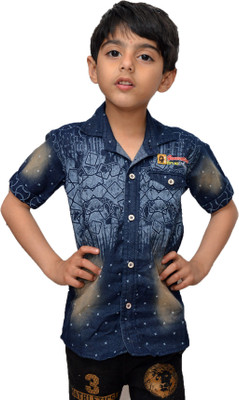 

Crux & Hunter Boy's Graphic Print Casual Multicolor Shirt