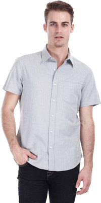 

Zobello Men's Solid Casual Shirt, Peeble grey