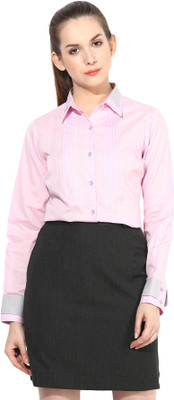 

Dazzio Women's Solid Formal Pink, Grey Shirt, Baby pink