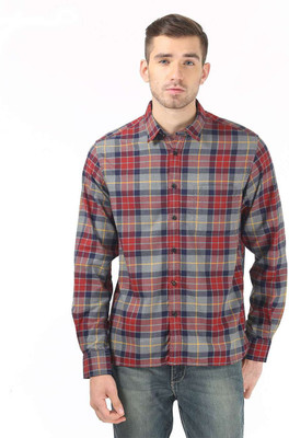 

Indian Terrain Men's Checkered Casual Grey Shirt