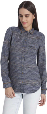 

Vero Moda Women's Printed Casual Grey Shirt, Moonbeam