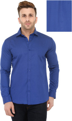 FabTag - Being Fab Men Polka Print Casual Blue Shirt