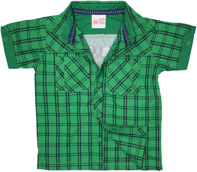 

FS Mini Klub Boys Checkered Casual Green Shirt, Redplaid