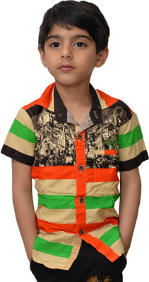 

Crux & Hunter Boy's Graphic Print Casual Multicolor Shirt