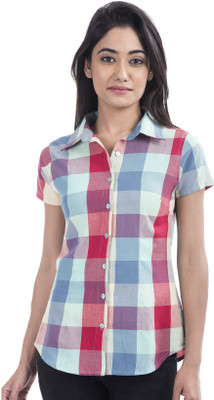 

Amadore Women's Checkered Casual Shirt, Multicolor