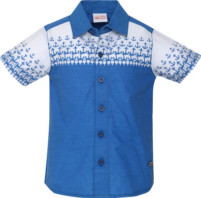 

FS Mini Klub Boys Striped Casual Blue Shirt