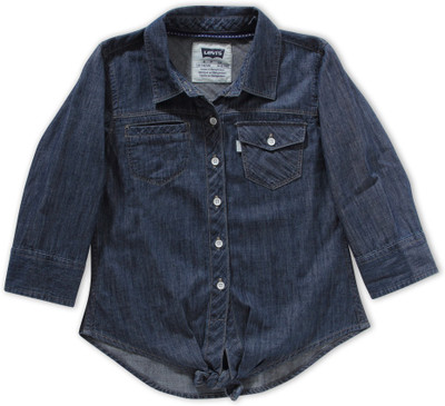 

Levi's Girls Solid Casual Blue Shirt