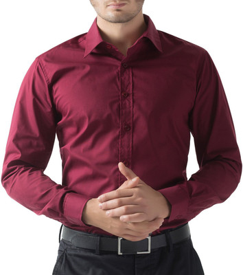 

FabTag - Being Fab Men's Solid Casual Maroon Shirt, Wine