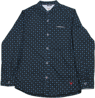 

Allen Solly Junior Boys Printed Casual Dark Blue Shirt, Navy