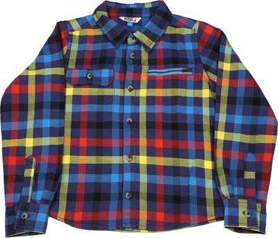 

People Boys Checkered Casual Multicolor Shirt