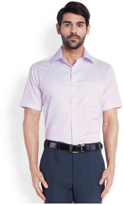 

Park Avenue Men's Solid Casual Purple Shirt