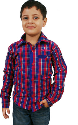

Pari & Prince Boys Checkered Casual Red Shirt