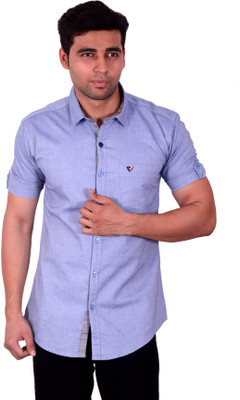 

Studio Nexx Men's Solid Casual Spread Collar Shirt, Navy