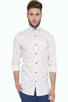 

Fifty Two Men's Solid Casual White Shirt