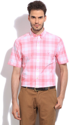 

Gant Men's Checkered Casual White, Pink Shirt, 695