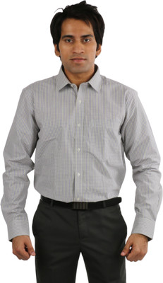 

Desar Rana Men's Checkered Formal Purple, Light Green Shirt, Light green;purple
