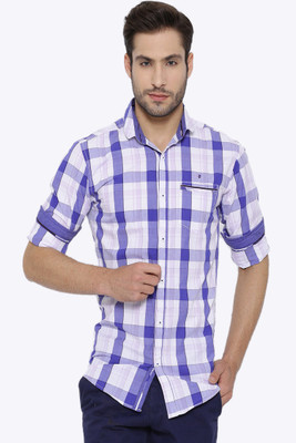 

Fifty Two Men's Checkered Casual Multicolor Shirt, Wht.grey.