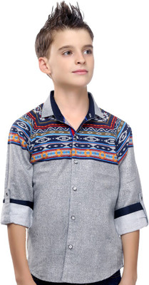 

MashUp Boys Printed Casual Grey Shirt