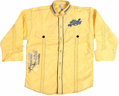 

Bad Boys Boy's Solid Casual Yellow Shirt