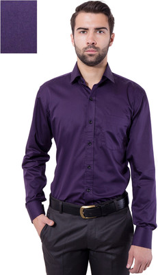 

Tag & Trend Men's Solid Formal Purple Shirt, Dark purple
