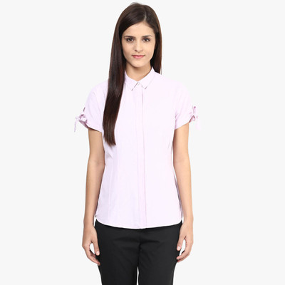 

Annabelle Women's Solid Formal Pink Shirt