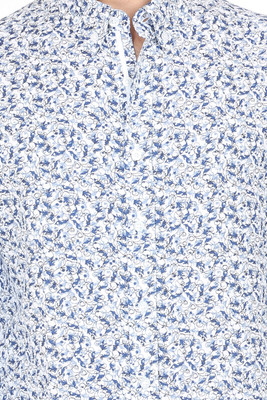 

Flippd Men' Printed Casual Blue, White Shirt, Dark blue