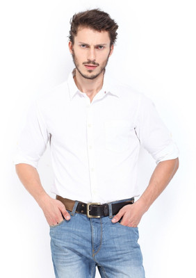 

Protext Men's Solid Formal White Shirt