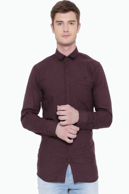 Fifty Two Men's Solid Casual Pink Shirt, Magenta.