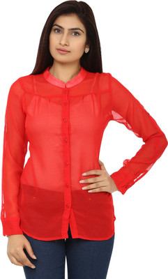 

TeeMoods Women' Solid Casual Red Shirt