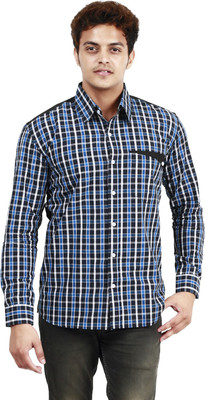 

Trendster Men's Checkered Casual Blue Shirt