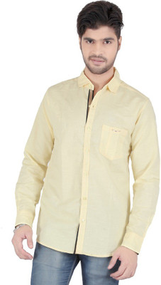 

Appollo Men' Solid Casual Yellow Shirt