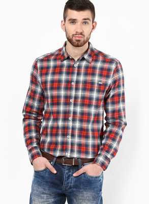 

Jack & Jones Men's Checkered Casual Red Shirt, Baked apple