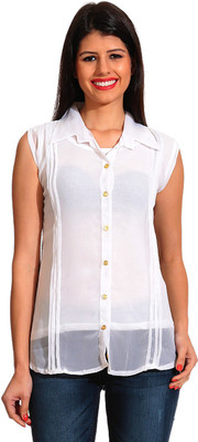 

Ahhaaaa Women's Embroidered Casual Black Shirt