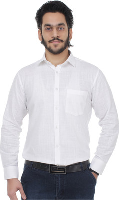 

Kraasa Men's Solid Formal White Shirt